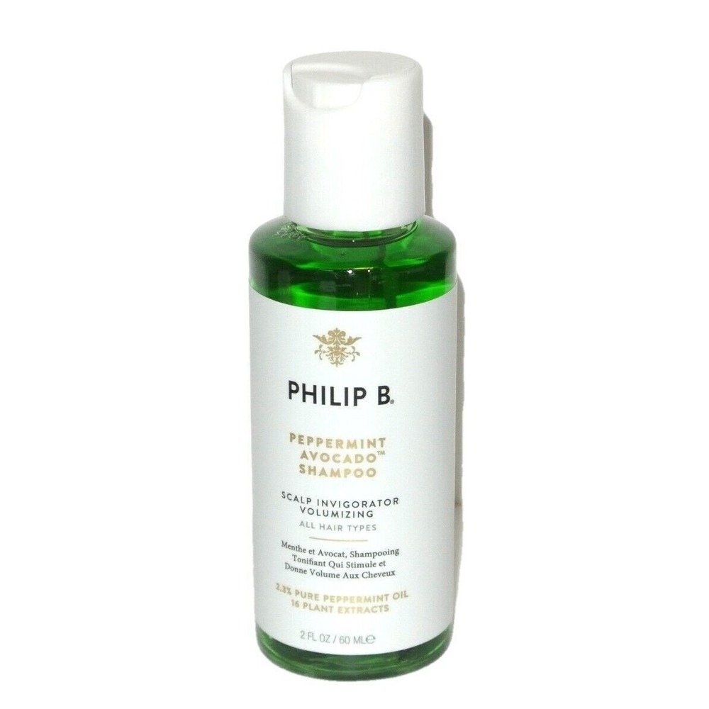 Philip B Peppermint Avocado Shampoo 2 fl.oz. travel size Scalp invigorator
